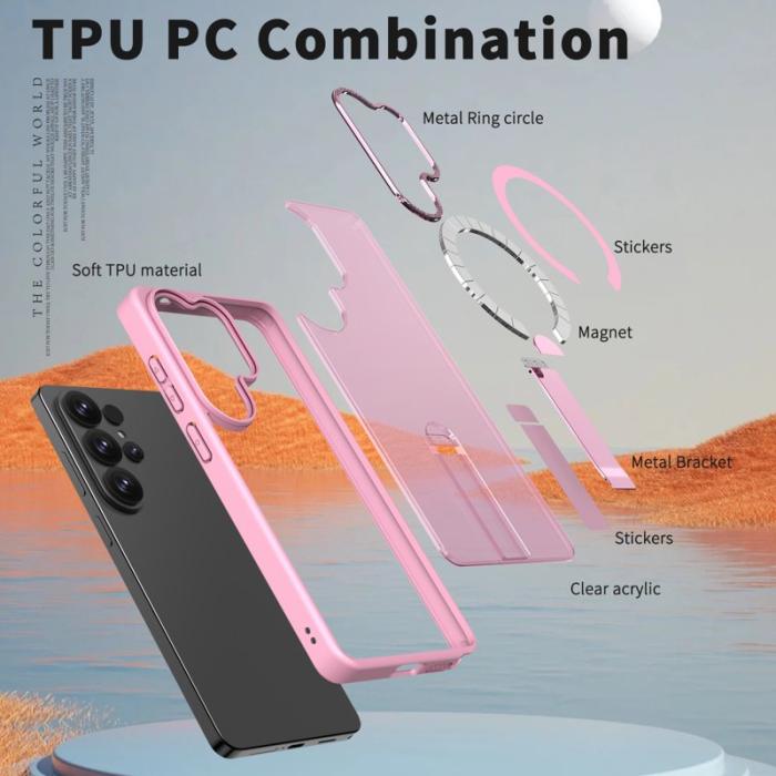 OEM - Mobilskal för Samsung Galaxy S26 Ultra Magnetiskt Kickstand TPU - Rosa