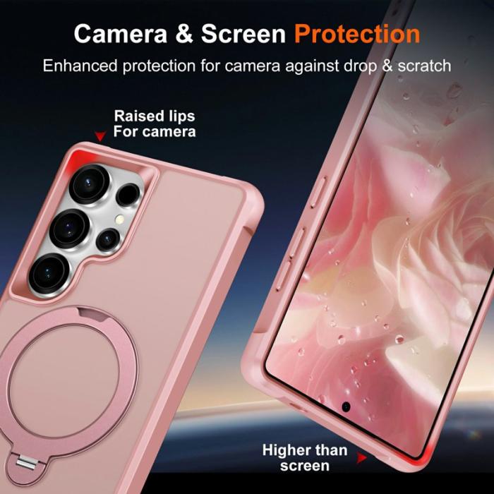 OEM - Mobilskal för Samsung Galaxy S26 Ultra Magnetiskt Kickstand TPU - Rosa