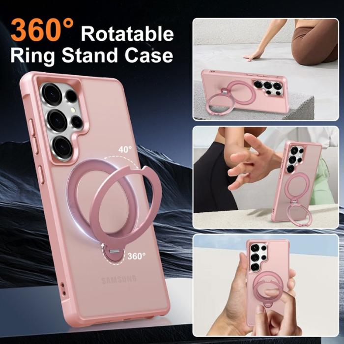 OEM - Mobilskal för Samsung Galaxy S26 Ultra Magnetiskt Kickstand TPU - Rosa