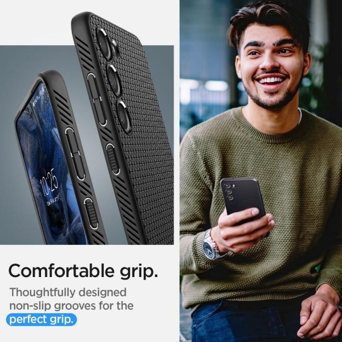 Spigen - Spigen Liquid Air skal för Samsung S23 mattsvart