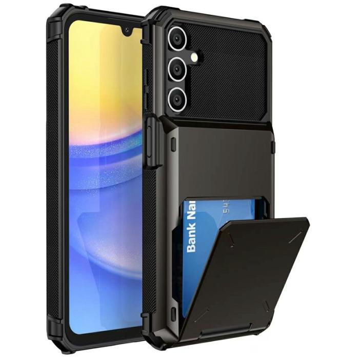 OEM - Mobilskal för Samsung Galaxy S26 Plus PC + TPU med kortfack - Svart