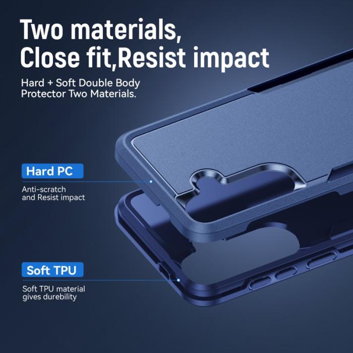 OEM - Mobilskal för Samsung Galaxy S26 Plus PC + TPU Militärklass - Blå