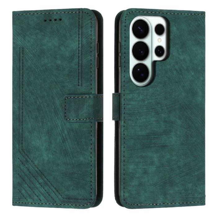 OEM - Mobilskal för Samsung Galaxy S26 Ultra Kickstand Konstläder - Grön