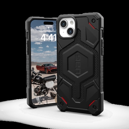 UAG iPhone 15 Plus Mobilskal Magsafe Monarch Pro - Kevlar Svart | 2353 | AlltMobil