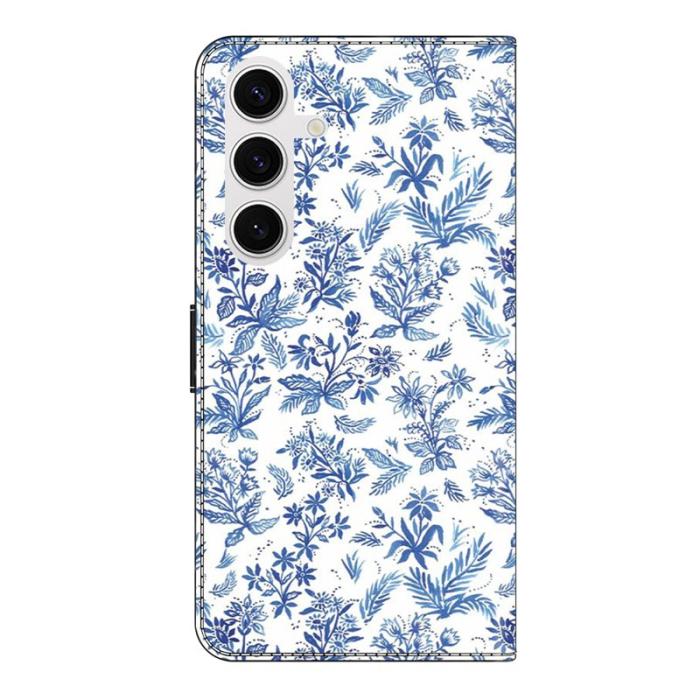 OEM - Samsung Galaxy S26 Plånboksfodral Mönstertryck Konstläder Flip Ställ - Blomfält