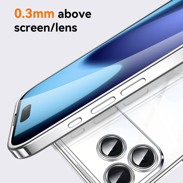 SULADA - SULADA iPhone 17 Pro Mobilskal Ultra Clear Electroplating - Silver
