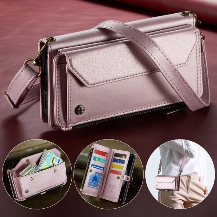 Caseme - CASEME Plånboksfodral Konstläder för Samsung Galaxy S23 FE - Rosa