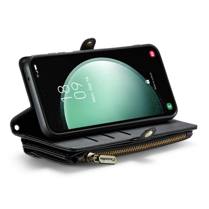 Caseme - CASEME Plånboksfodral Konstläder för Samsung Galaxy S23 FE - Svart