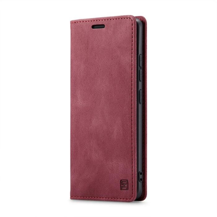 AUTSPACE - AUTSPACE Samsung Galaxy S25 Edge Wallet Fodral KonstLäder - Röd