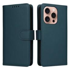 BETOPNICE - BETOPNICE iPhone 16 Pro Pl&aring;nboksfodral - Avtagbart Konstl&auml;der - Bl&aring;