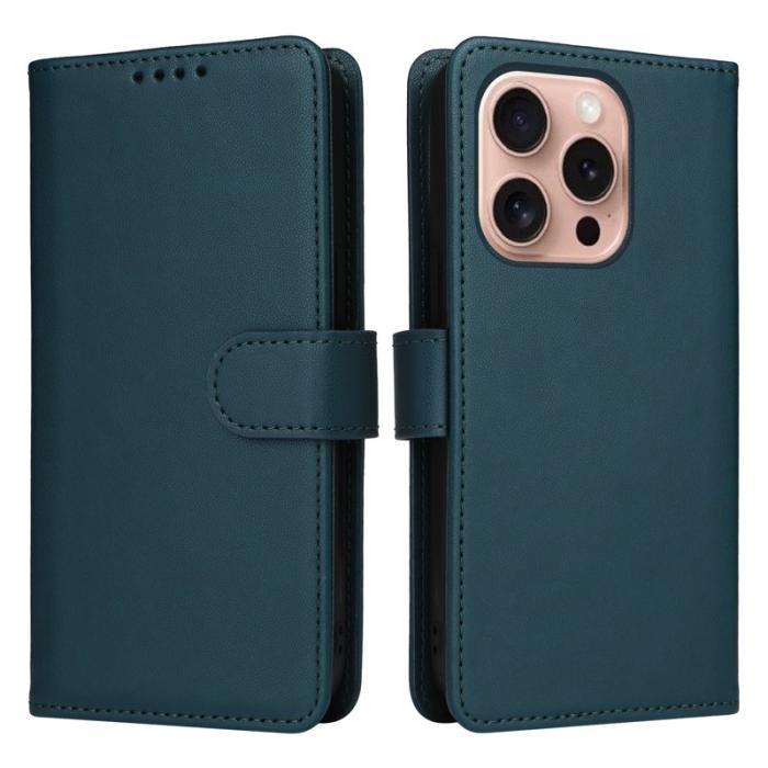 BETOPNICE - BETOPNICE iPhone 16 Pro Plånboksfodral - Avtagbart Konstläder - Blå
