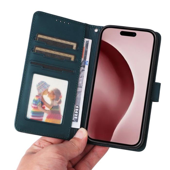 BETOPNICE - BETOPNICE iPhone 16 Pro Plånboksfodral - Avtagbart Konstläder - Blå