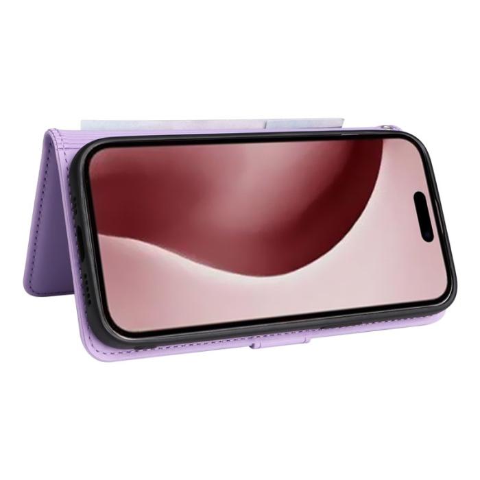 BETOPNICE - BETOPNICE iPhone 16 Pro Plånboksfodral - Avtagbart Konstläder - Lila