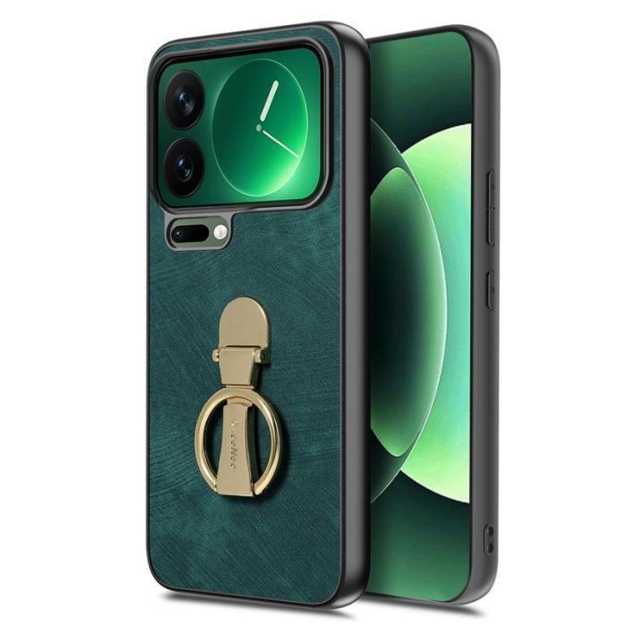 CASENEO - CASENEO Xiaomi 17 Pro Fodral Retro Konstläder - Grön