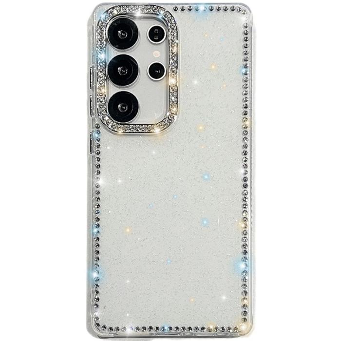 OEM - Mobilskal till Samsung Galaxy S26 Ultra Rhinestone Glitter TPU + PC Glitter Vit