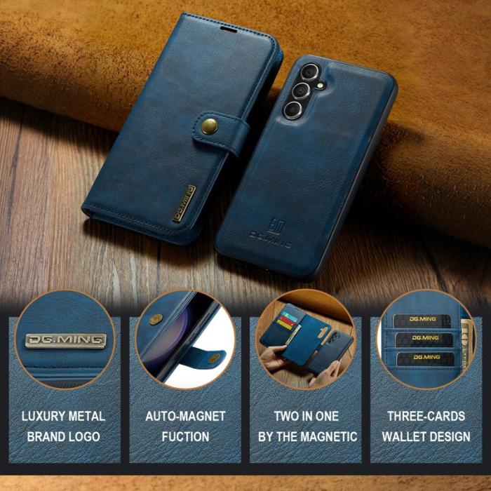 DG.MING - DG.MING Samsung Galaxy A36 5G Plånboksfodral Äkta läder - Blå