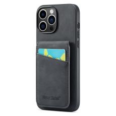 FIERRE SHANN - FIERRE SHANN iPhone 14 Pro Max Fodral Kickstand KonstL&auml;der - Svart