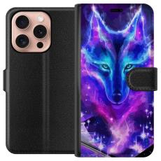 iSecrets - Plånboksfodral till Apple iPhone 16 Pro med Neon Varg