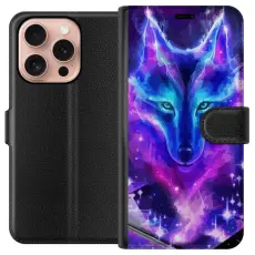 Gustaf - Pl&aring;nboksfodral till Apple iPhone 16 Pro med Neon Varg