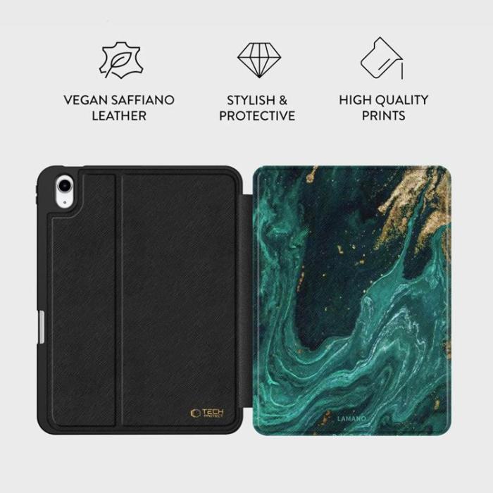 Tech-Protect - Tech-Protect iPad 10.9” (2022)/ 11” (2025) Skal Lamano - Verde Aura