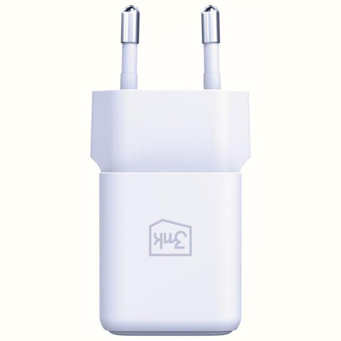 3MK - 3MK Snabbladdare 20W 1xUSB-A 1XUSB-C PD QC4 Hyper GaN - Vit