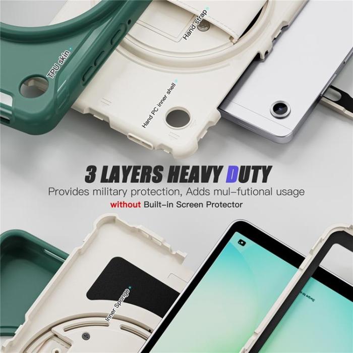 A-One Brand - Galaxy Tab A11 Skal Rotary Kickstand med Handrem