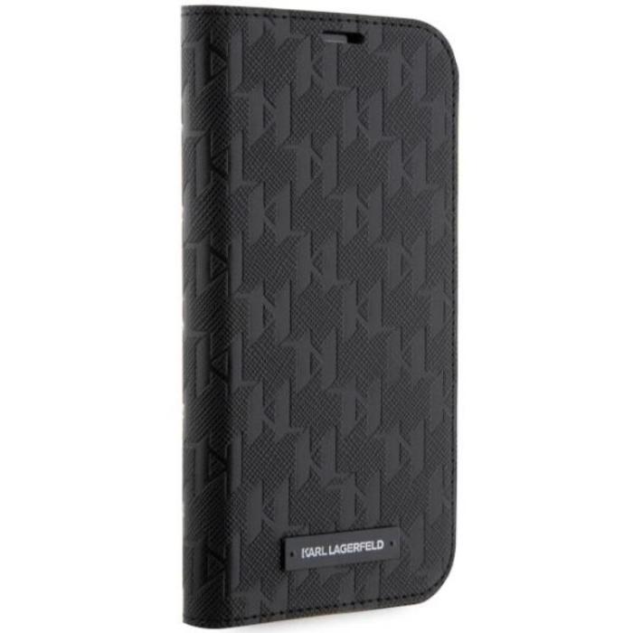 KARL LAGERFELD - Karl Lagerfeld iPhone 14 Pro Plånboksfodral Monogram - Svart
