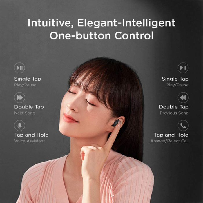 Lenovo - Lenovo HT18 TWS In-Ear Hörlurar Trådlösa - Svart