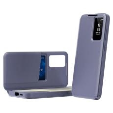 OEM - Samsung Galaxy S26 Ultra Skal PU L&auml;der Smart View - Gr&aring; Lila