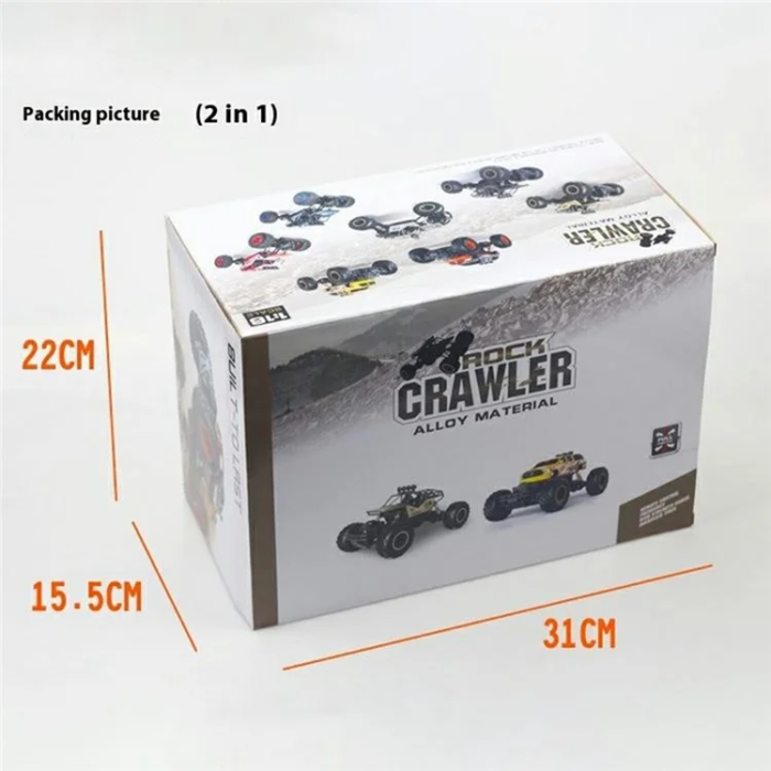 OEM - RC Lastbil Legering Rock Crawler Klättring Bil Leksak - Svart