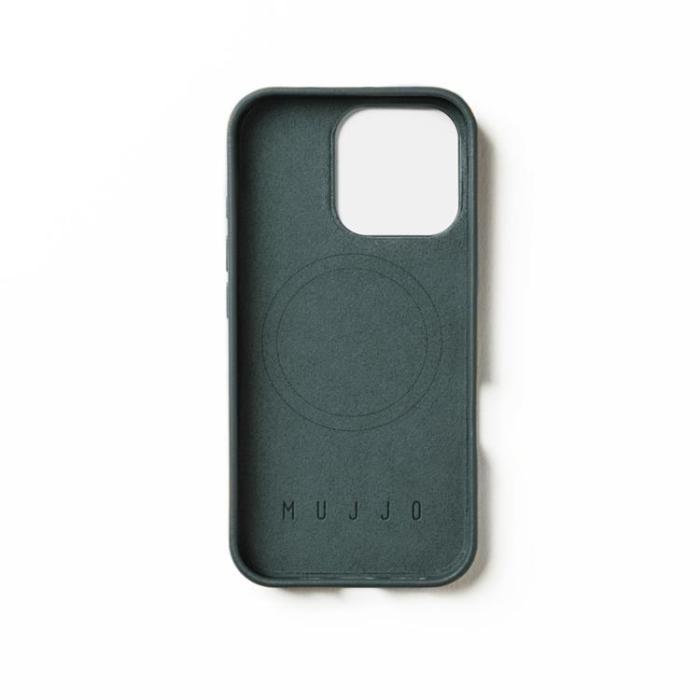Mujjo - Mujjo iPhone 16 Pro Mobilskal MagSafe Läder - Livid Grön