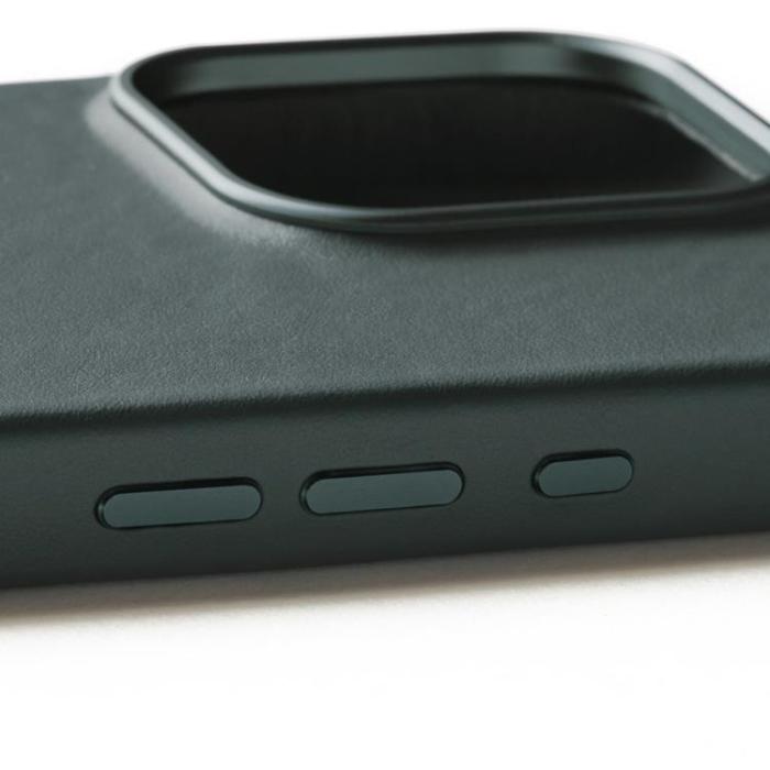 Mujjo - Mujjo iPhone 16 Pro Mobilskal MagSafe Läder - Livid Grön