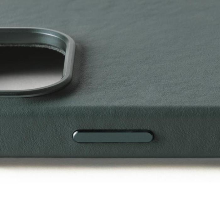 Mujjo - Mujjo iPhone 16 Pro Mobilskal MagSafe Läder - Livid Grön