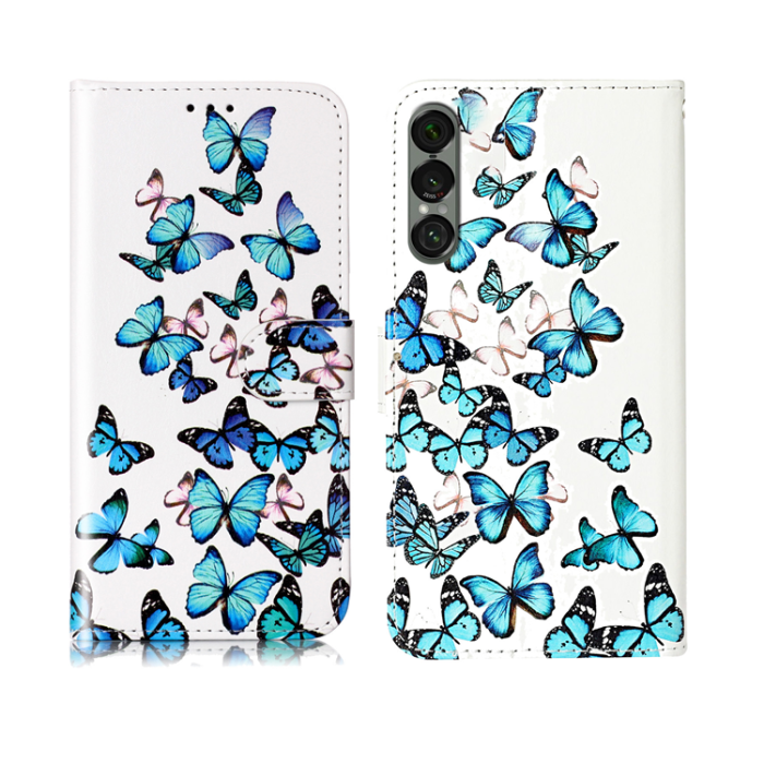 A-One Brand - Sony Xperia 1 VII Plånboksfodral Marble Painted - Blå