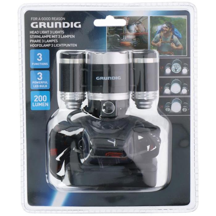 Grundig - Grundig Pannlampa 3 LED