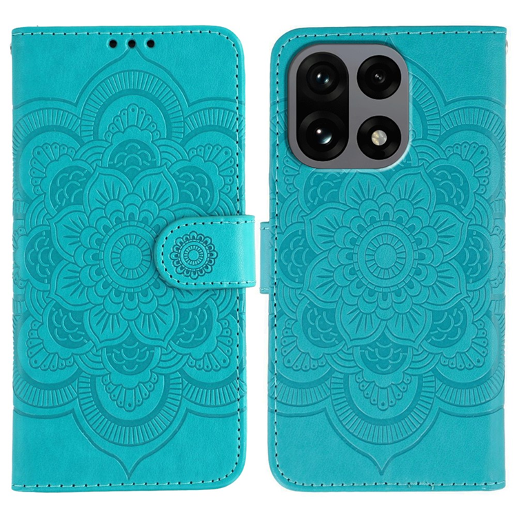 OnePlus 15 Plånboksfodral Mandala Imprinted Konstläder - Blå (Blå) | 2353 | AlltMobil