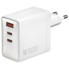 4smarts - 4smarts Snabbladdare 100W 2xUSB-C 1xUSB-A Pocket GaN - Vit