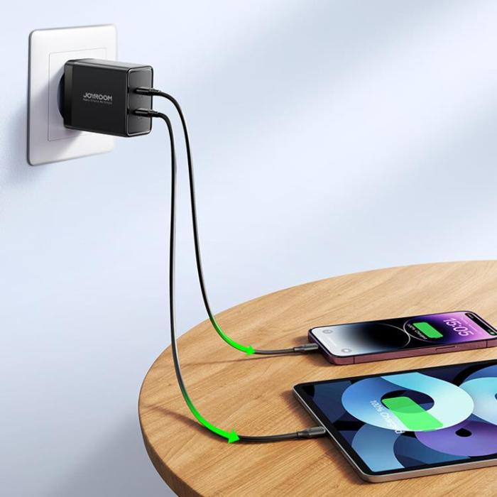 Joyroom - Joyroom Snabbladdare JR-TCF09 2x USB-C 40W - Svart