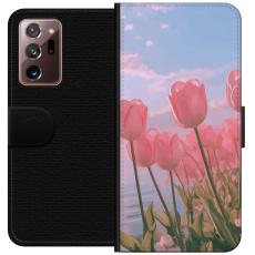 iSecrets - Pl&aring;nboksfodral till Samsung Galaxy Note20 Ultra med Rosa Tulpaner