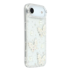 A-One Brand - iPhone Air Mobilskal Rhinestone Edge Pearl Butterfly