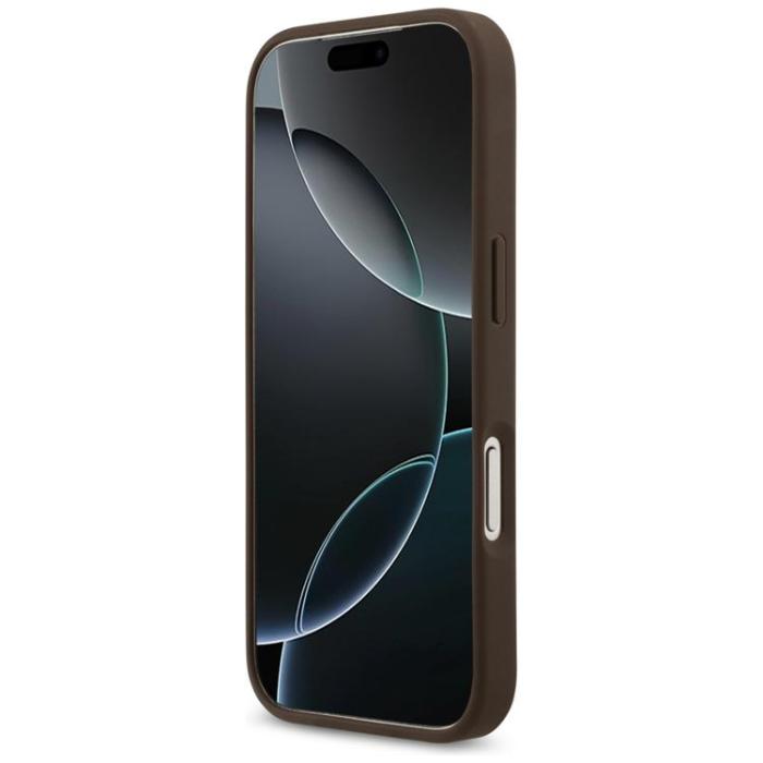 Guess - Guess iPhone 17 Pro Mobilskal MagSafe 4G Circle Classic Logo - Brun