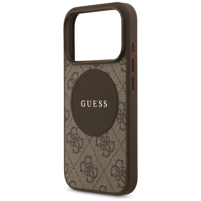 Guess - Guess iPhone 17 Pro Mobilskal MagSafe 4G Circle Classic Logo - Brun
