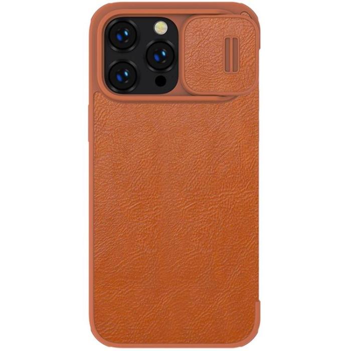 Nillkin - Nillkin iPhone 14 Pro Plånboksfodral QinPro Läder - Brun