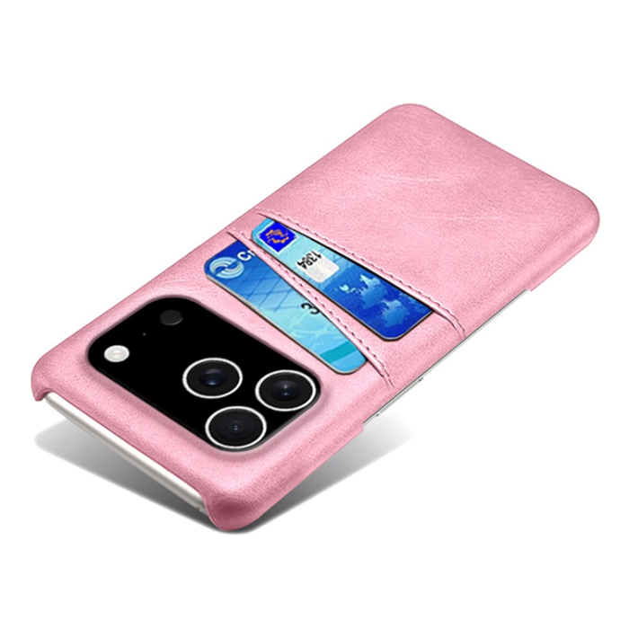 A-One Brand - iPhone 17 Pro Max Mobilskal Korthållare Dual - Roséguld