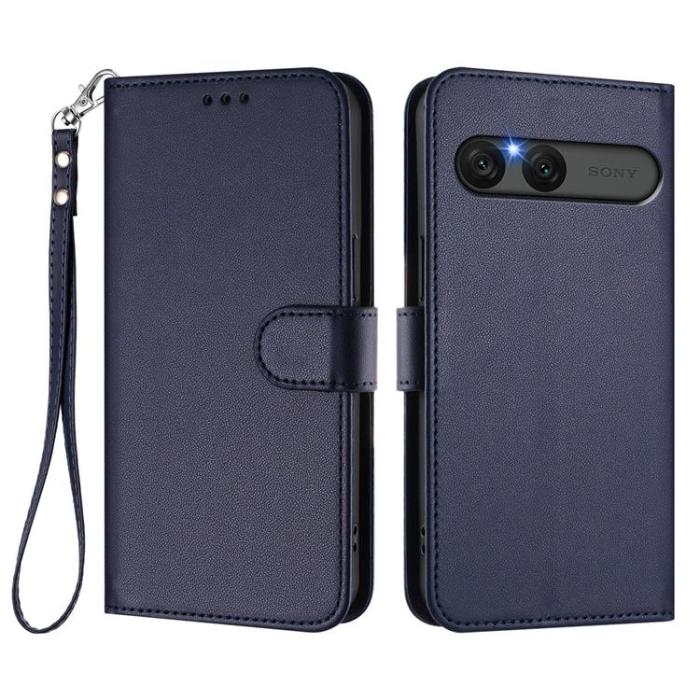 A-One Brand - Sony Xperia 10 VII Plånboksfodral Med Handledsrem - Blå