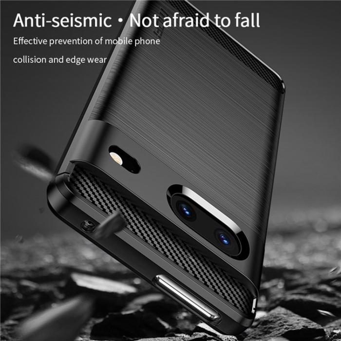 Mofi - Mofi Google Pixel 6a Skal Carbon Fiber Brushed - Svart