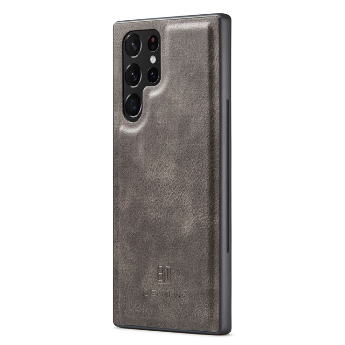 DG.MING - DG.MING Galaxy S23 Ultra Plånboksfodral 2in1 Äkta Läder - Grå