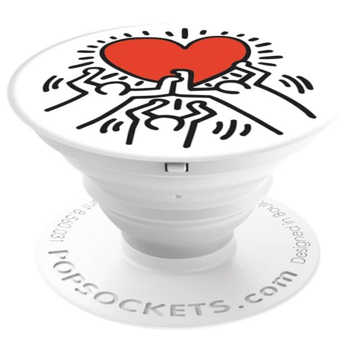 UTGATT5 - Popsockets 3 Figures Holding A Heart Grip med Ställfunktion Premium