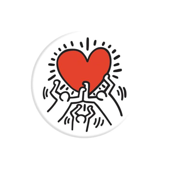 UTGATT5 - Popsockets 3 Figures Holding A Heart Grip med Ställfunktion Premium