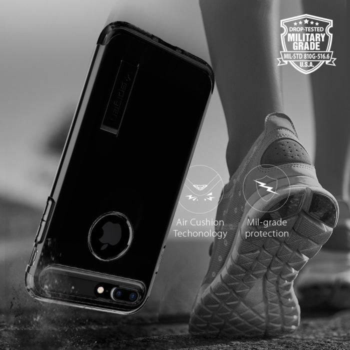 Spigen - SPIGEN Slim Armor Skal till Apple iPhone 7 Plus - Jet Black